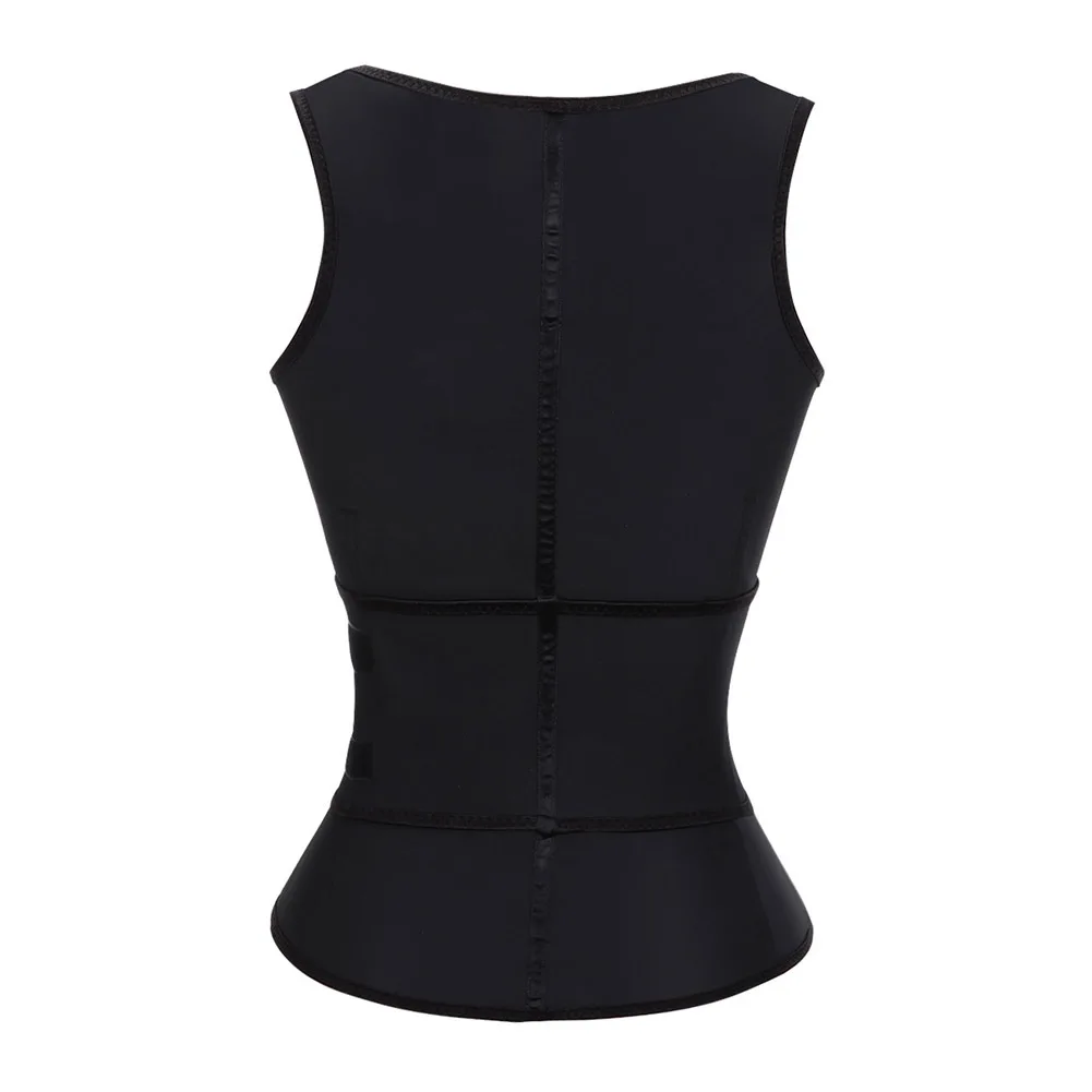 Plus Size Latex Waist Trainer Vest Corset High Compression Women Zipper Body Shaper Underbust Waist Cincher Girdle Shapewear