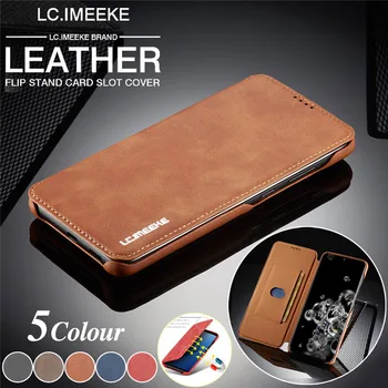 

Magnetic Leather Case for Samsung Galaxy S20 Ultra S10 5G S9 S8 Note 10 Plus Wallet Card Cover for Samsung A51 A71 A50 A70 Coque