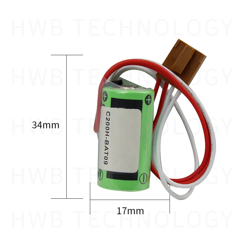 Упаковка из 10 шт. OMRON C200H-BAT09 C200H BAT09 C200HBAT09 3V CR17335SE-R CR17335SE CR17335 литиевая батарея plc с вилкой