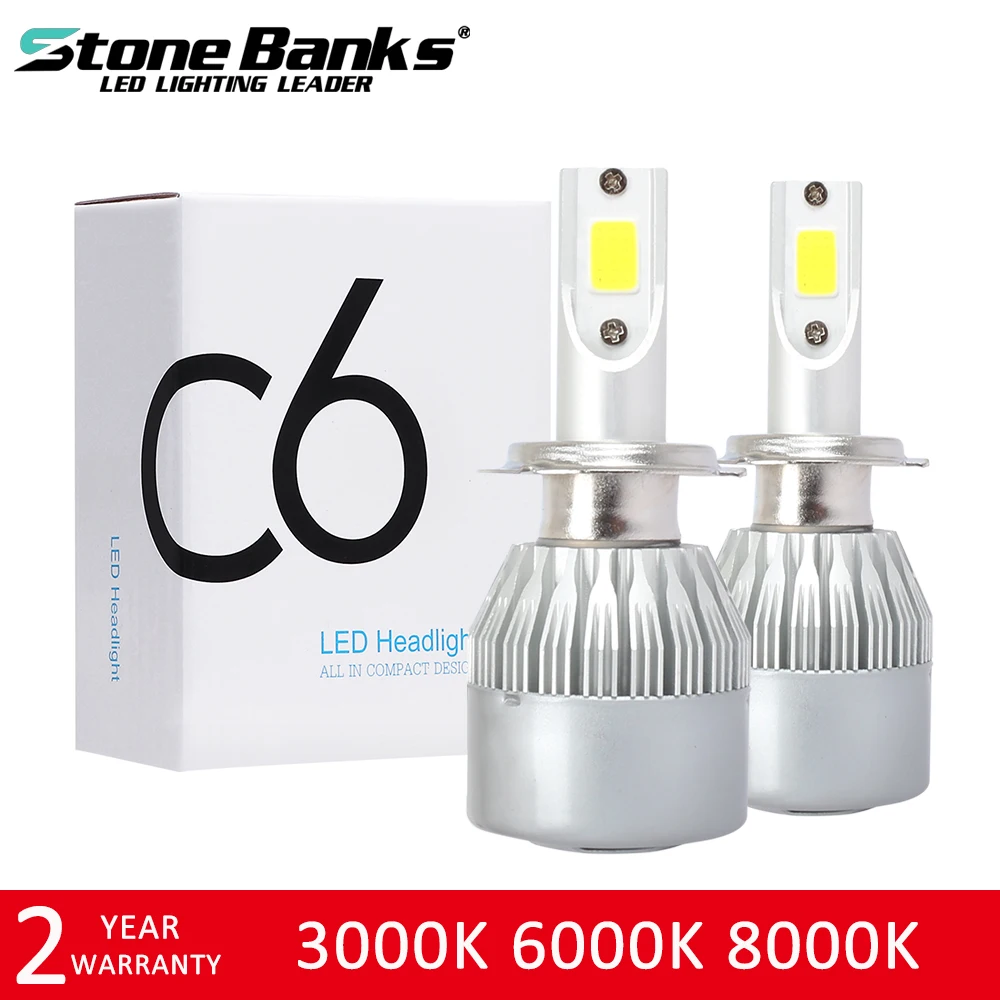 Светодиодный фонарь Stone Banks 100 Вт H7 H4 HB2 H11 H8 H9 H1 H3 H13 H16 HB1 9005 HB3 9006 HB4 HB5 для авто C6 |