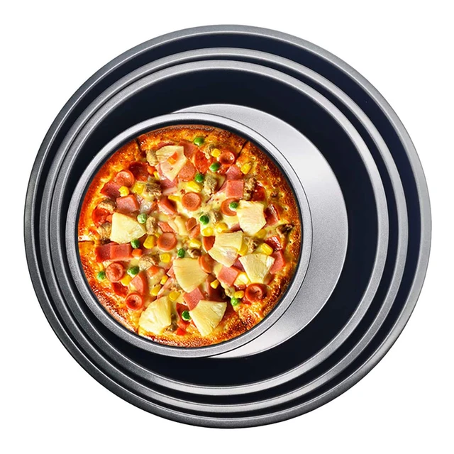 8Inch Pizza Tray Non Stick Oven Round Pizza Pan Baking Tray Tool Plate