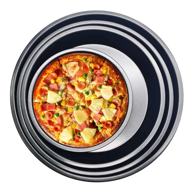 5-10inch Round Deep Dish Pizza Pan Non-stick Pie Tray Baking Kitchen Tool