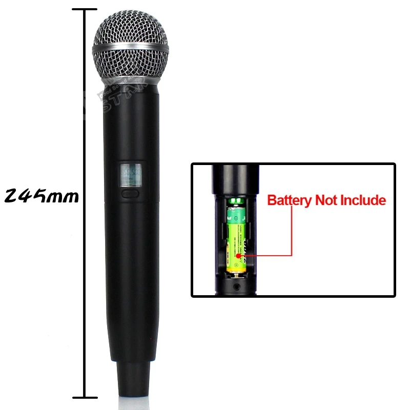 GLXD24 GLXD4 Professional UHF Wireless Microphone System Beta58a Handheld Mic Dual Channels Cordless Digital Receiver For Church