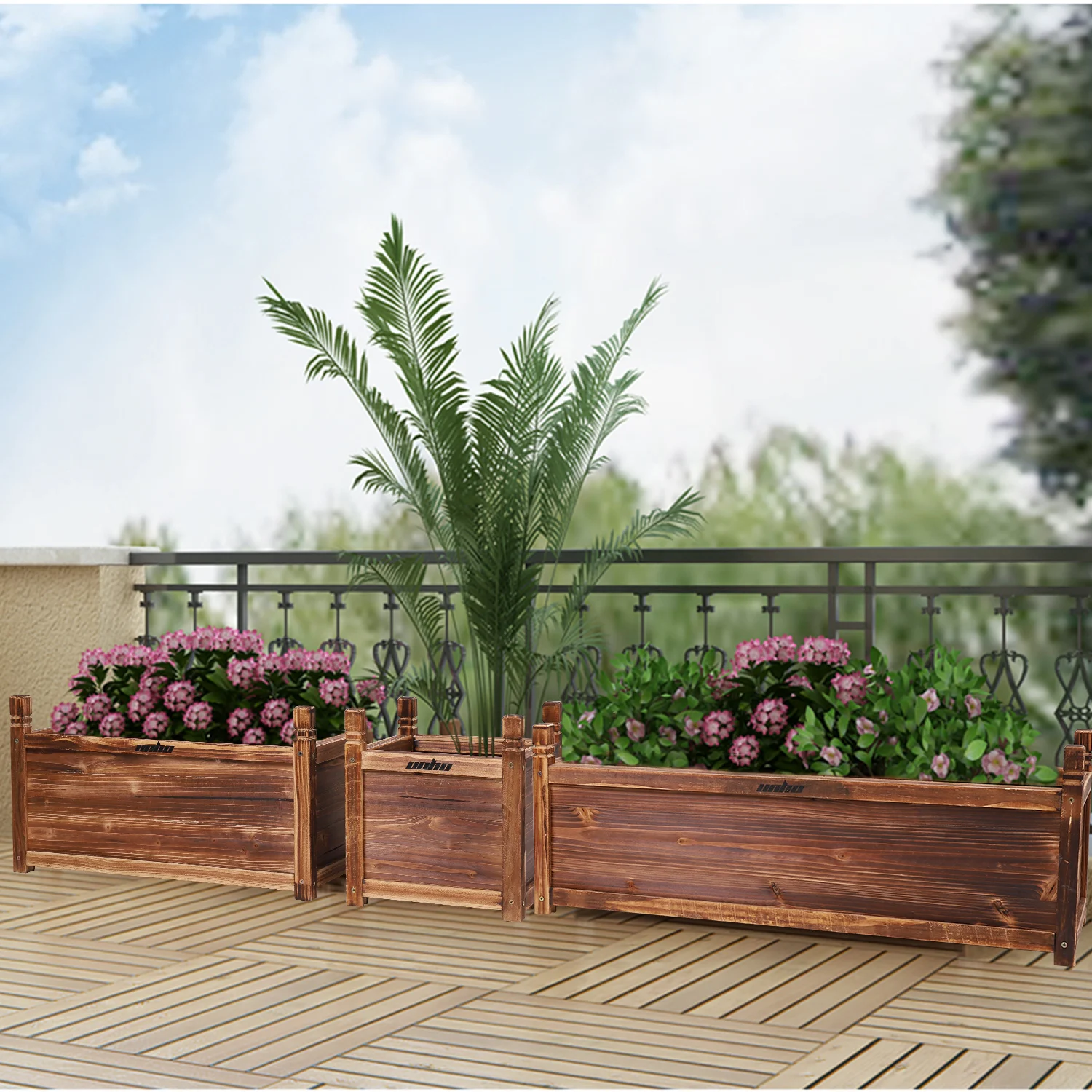 Raised Garden Bed Flower Box for Planting 6