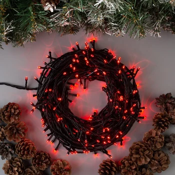 

Garland "Thread" street, 20 m, LED-200-220V, 8 modes, thread dark, red glow