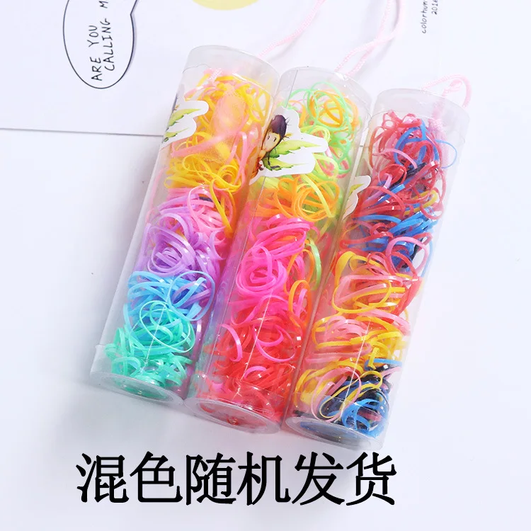 candy color Карамельный цвет, для малышей, для детей, конский хвост, держатель, веревки, одноразовые, для волос, эластичные, резинки для волос, резинки для девочек, резинки, косы, аксессуары для волос - Цвет: candy color