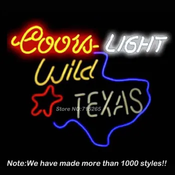 

COORS LIGHT WILD TEXAS Neon Light Signs Glass tube neon lamp For room Bedroom Decor Beer bar signs wall lights party decoration