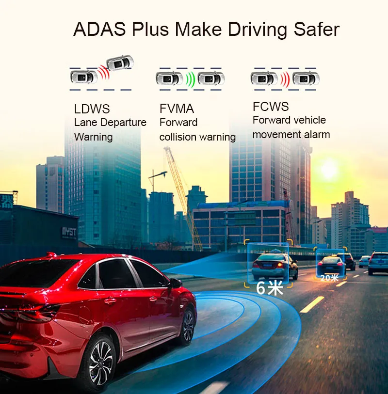 Anfilite 12" Car DVR Rearview Mirror 4G Android 8.1 Dash Cam 1080P Dual Lens Recorder ADAS Rear View Mirror GPS Camera Recorder