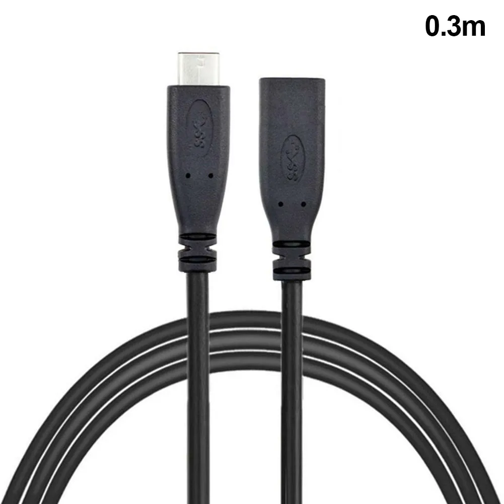 Сменный удлинитель 0,2 m-2 m, USB 3,1, аксессуары, черный кабель для передачи данных для планшета, Тип C, портативные детали для телефона