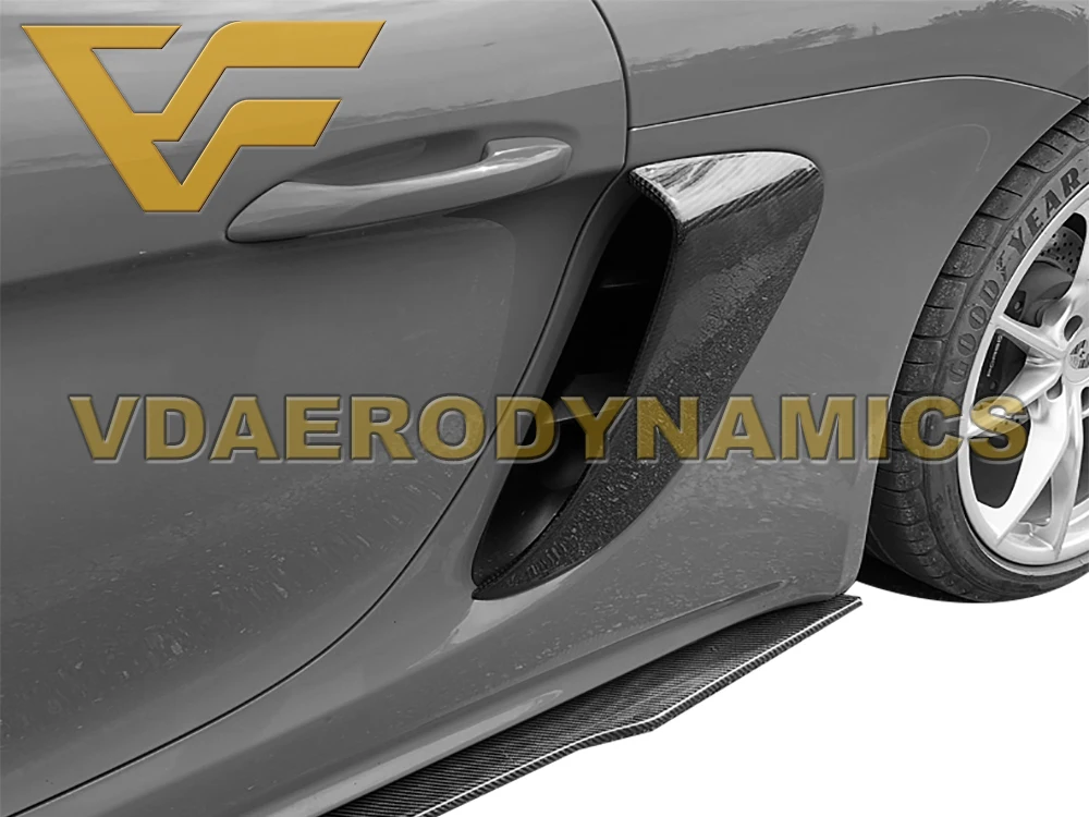 Подходит для 16-20 718 Porsche Cayman Boxster VAD карбоновое волокно боковое крыло вентиляционное отверстие плотины рамка накладка