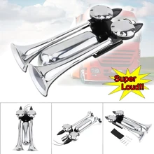 12 V-24 V 100-115 дБ супер громкий звуковой сигнал воздуха воздушный компрессор с двойным Рог хром звуковой сигнал для грузовика для поездки на машине или поезде