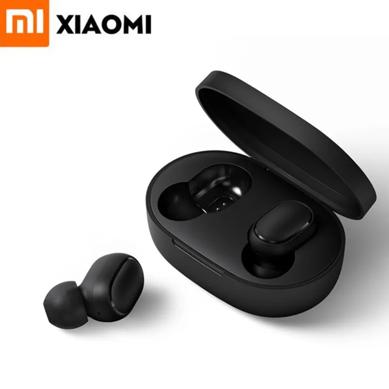 Xiaomi Redmi AirDots наушники-вкладыши TWS Bluetooth 5,0 наушники Беспроводной наушники-вкладыши наушники гарнитура с микрофоном и док-станция для зарядки коробка Redmi