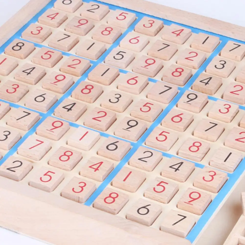 2021 New Sudoku Block Jigsaw Toys Educational Multi-Function Wooden Desktop Games Sudoku Nice Gift for Children 4
