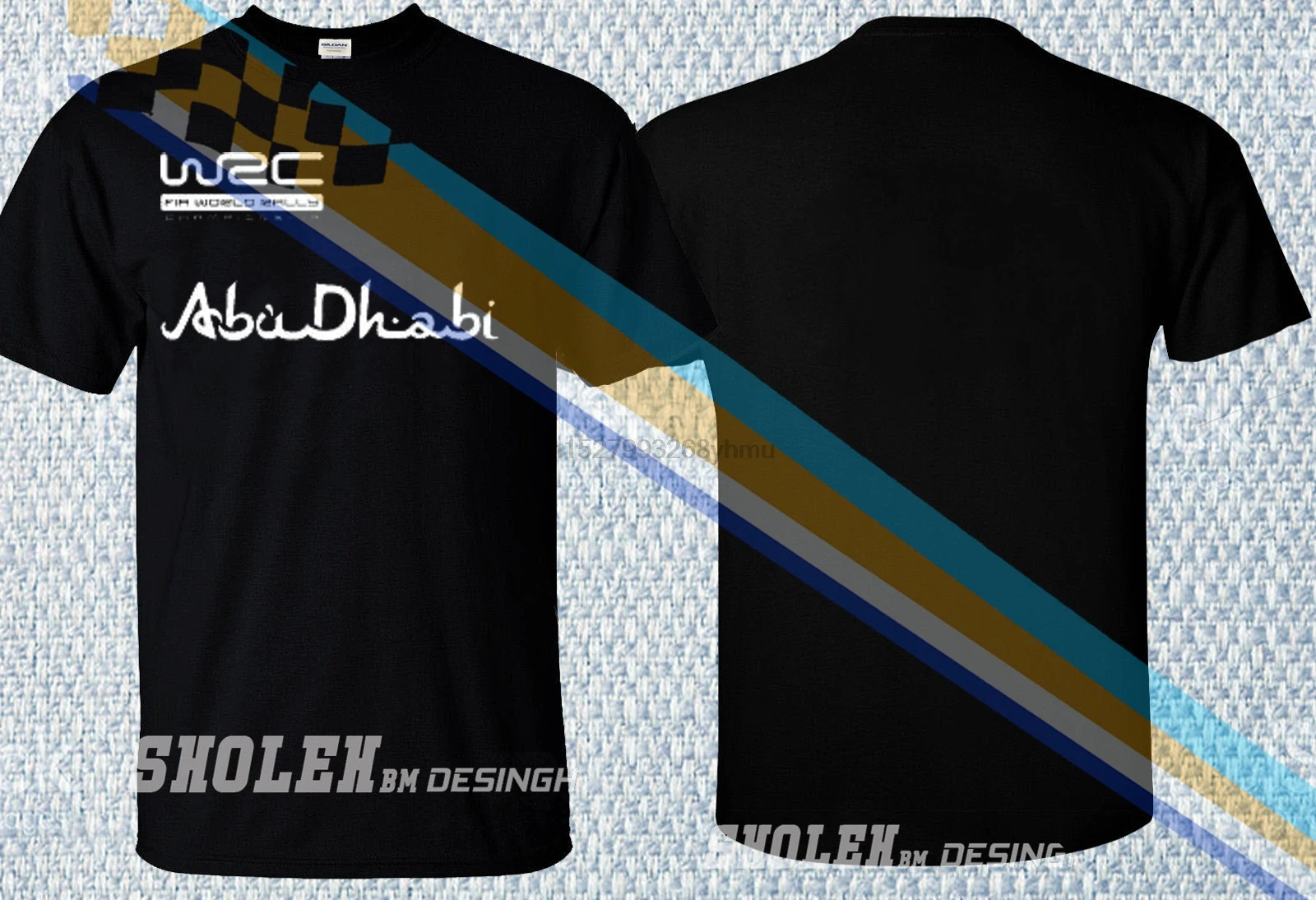 NEW LIMITED WRC ABU DHABI RALLY RACING CAR LOGO SPORT ALL SIZE T-SHIRT | Мужская одежда