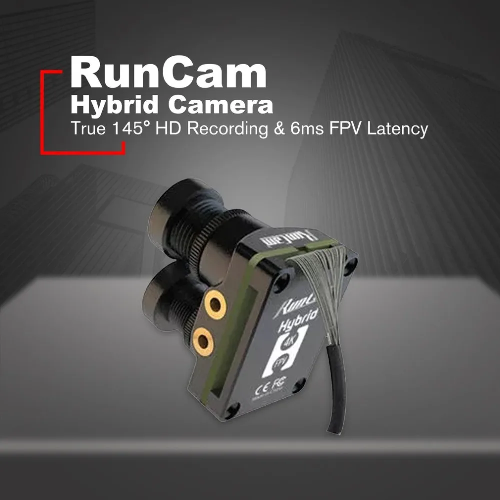 RunCam Hybrid FOV 145 градусов 4K 30fps HD Запись DVR двойной объектив Мини FPV камера Низкая задержка одноплатная для RC гоночный Дрон