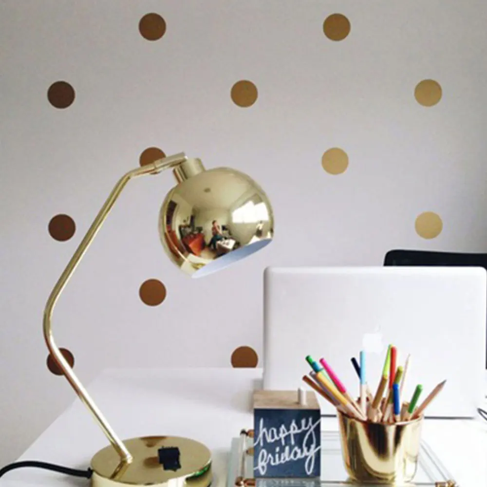 

Golden Dot Sticker Wall Decal Sticker Wall PVC 43 X 6 X 3CM Gold Polka Dots Decal Decor Wallpaper Kids Room Decorations