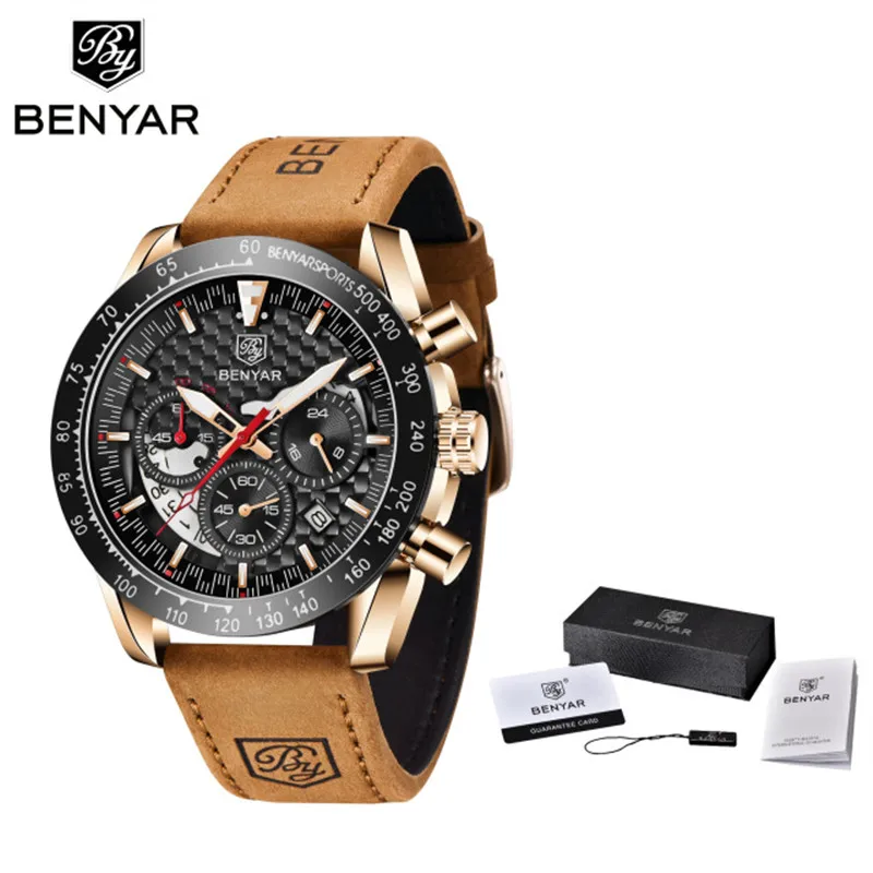 2021 Benyar Top Brand Watch Men's Sports Code Table Men's Quartz Watch Men's Luxury Automatic Waterproof Clock Relogio Masculino 2021 high quality multi function cable stripping pliers automatic multi function wire stripping bench tools