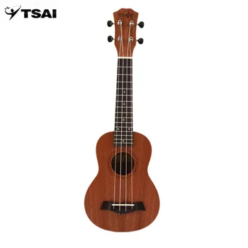

TSAI Electric Ukulele Guitar 21 Inch Soprano Acoustic 4 Strings Ukelele Guitarra Handcraft Wood White Guitarist Mahogany Plug-in