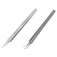 Изогнутый прямой наконечник прецизионный антистатический нержавеющий Полировочный Пескоструйный и матовый обрабатывающий Пинцет инструмент для ремонта телефона