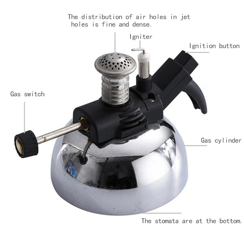 Мини Настольная Бутановая газовая горелка с головка в виде пламени для сифона, Кофеварка, Кофеварка, газовая плита