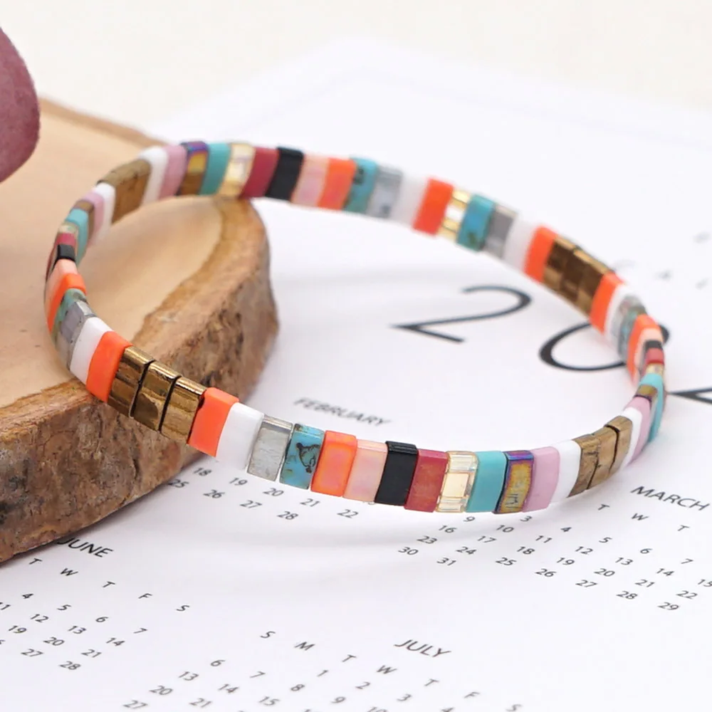 Go2Boho Boho Summer Miyuki Bracelet Real Japan Tila Glass Beads Bracelets For Women Handmade Friends Gift Pulseras Jewellery | Украшения и