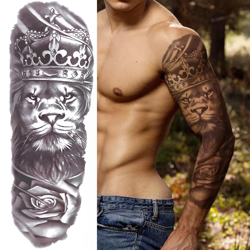 God Mars Maori Temporary Tattoos For Women Men Kids Adult Black Lion Tiger  Tribal Tattoo Sticker Fake Snake Flower Wolf Tatoos - AliExpress