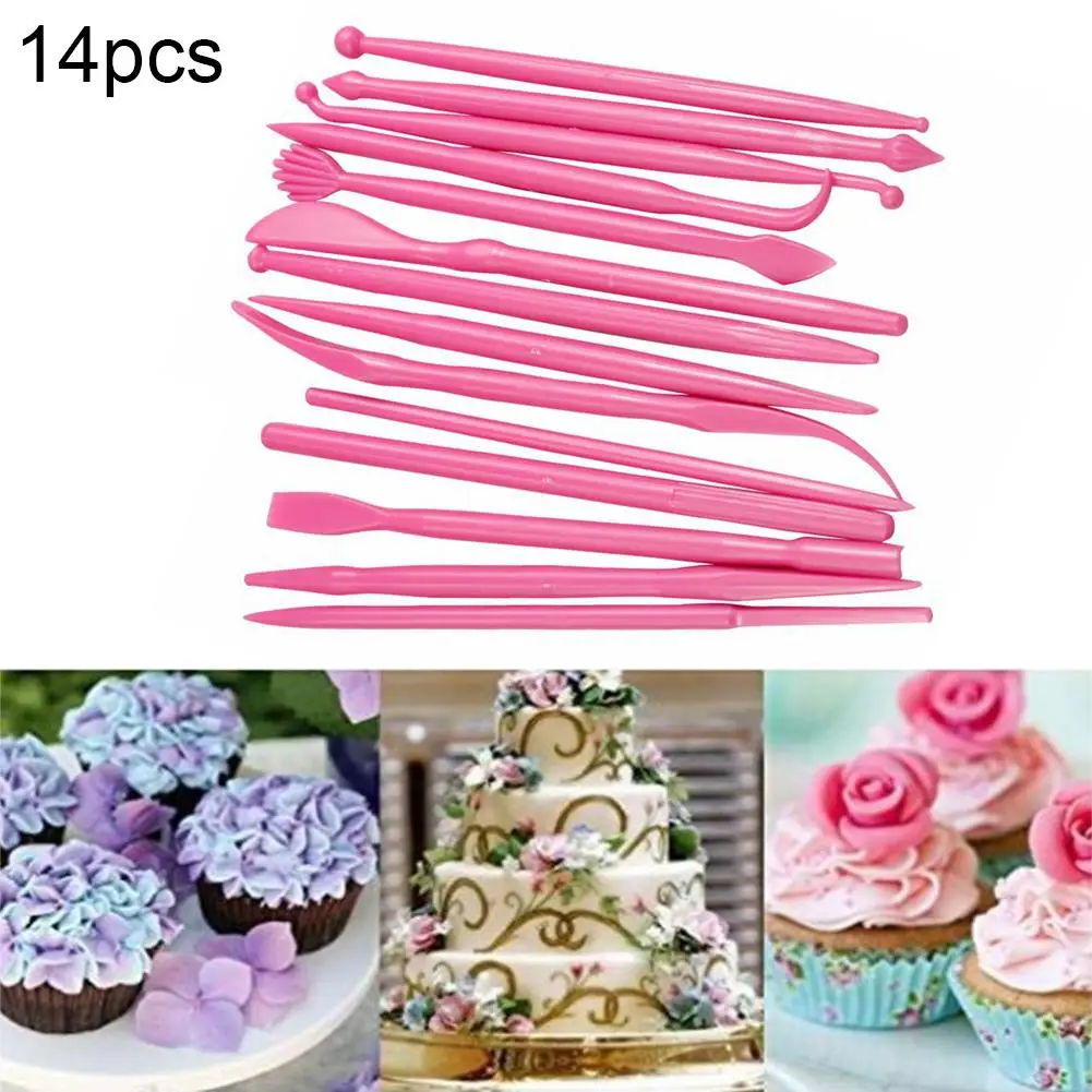 

14Pcs Plastic Cake Carving Cutter Mold Pastry DIY Decorating Modelling Tools