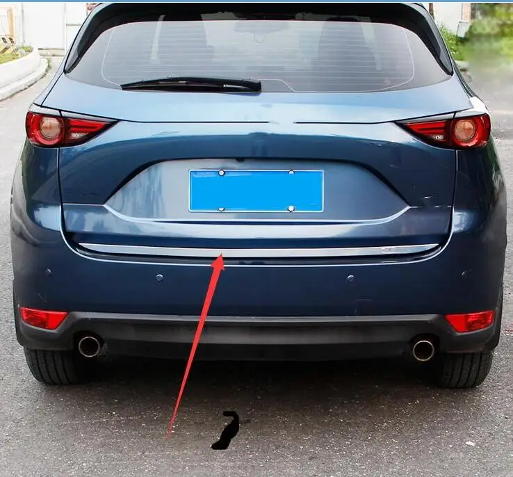 스테인레스 스틸 외관 Mazda CX-5 CX5 2013 - 2020 후면 트렁크 테일 게이트 하단 뚜껑 스트립 스트리머 커버 트림 액세서리