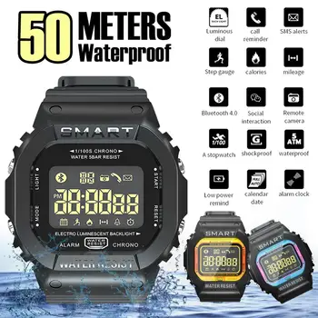 

EX16T Smart Watch Men 5ATM Waterproof 18 Month Standby Bluetooth Smartwatch Remote Control Sports Pedometer Watches