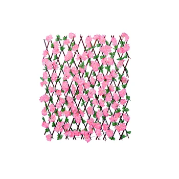 

Trellis Privacy Screen Wooden Hedge Garden Screening Home Artificial Flower Leaves Fence Gate Balconies Greenhouse Easy Install
