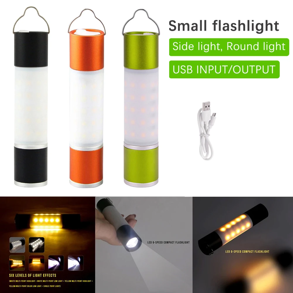 USB Rechargeable LED Flashlight Waterproof Zoomable Torch Emergency Light Outdoor Camping Tent Lamp Portable Hanging Lantern | Освещение