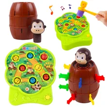 От 0 до 3 лет Многофункциональный Раннее Образование Головоломка Электрический музыкальный хомяк с пиратами бочонок детские игрушки Стук музыкальная игра