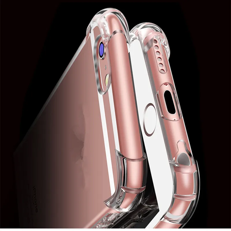 Прозрачный силиконовый мягкий чехол из ТПУ для 7 7Plus 8 Plus X XS MAX XR прозрачный