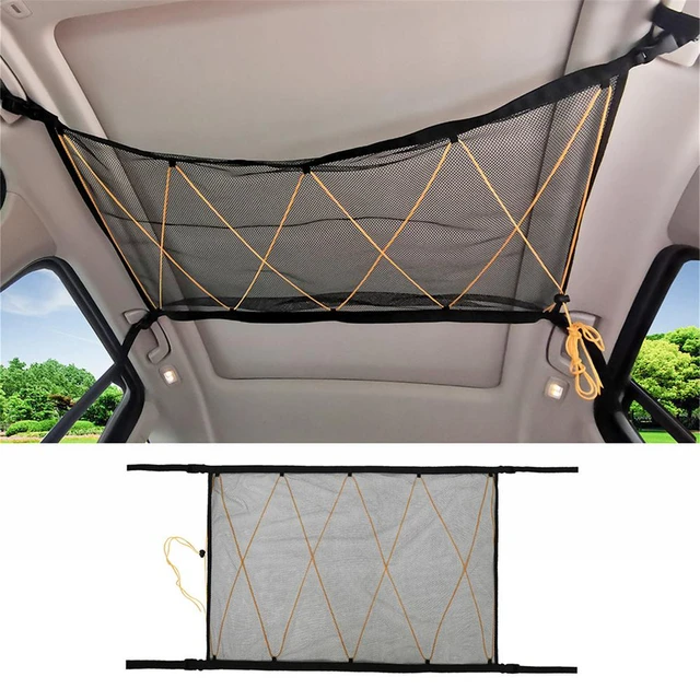 Filet de rangement pour plafond de voiture, filet à bagages universel pour  toit de voiture sac avec fermeture à glissière, accessoires d'intérieur de  rangement pour coffre - 21CC0802A01538