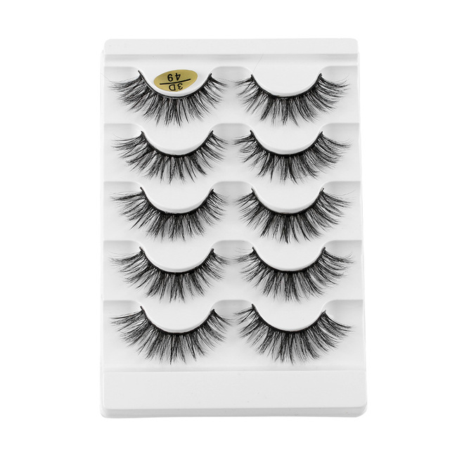3D/5D/6D Faux Mink Hair False Eyelashes Long Full Volume Fluffy Wispies Lashes Handmade Eyelashes Extension Tools