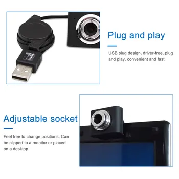 

USB 12M Mega Pixel Webcam Digital Video Camera Web Cam For PC Laptop Notebook Computer Clip-on Camera Black dropshipping