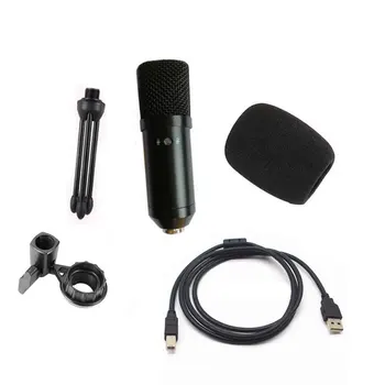 

Live Broadcast Recording Professional Aluminum Alloy Condenser Microphone For Mobile Computer USB Wired Online Chatting Singing