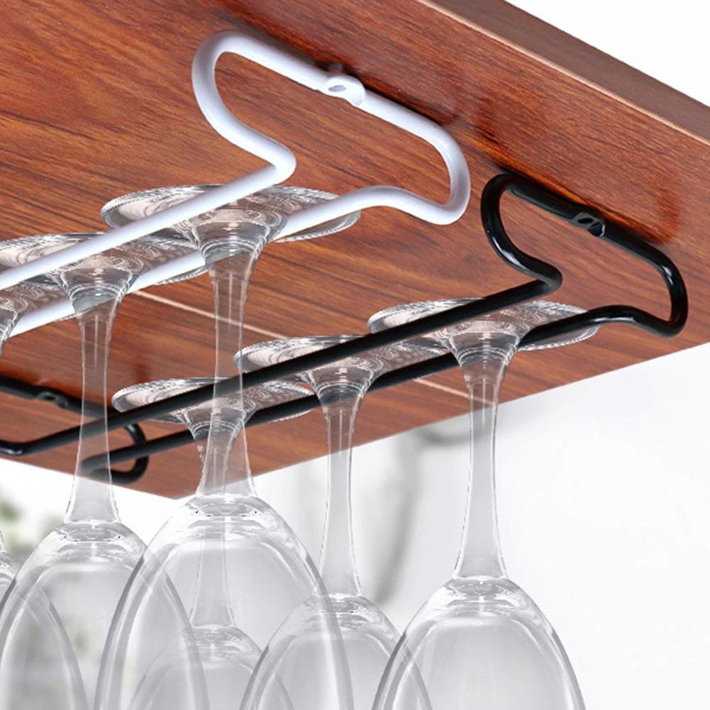 Metal Wine Glass Rack Kitchen Goblet Display Stand Home Dining Bar Cup