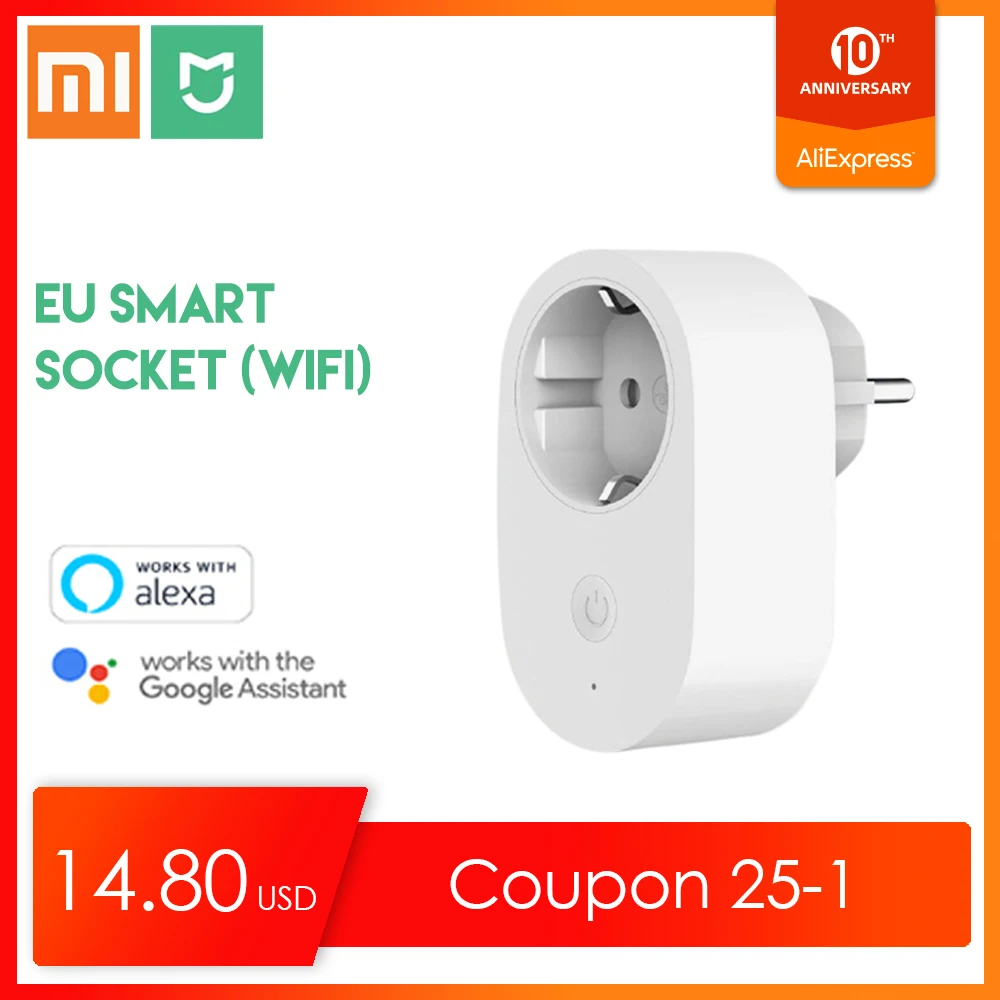 Оригинальный Смарт-разъем Xiaomi Mijia с Wi-Fi пультом дистанционного управления и