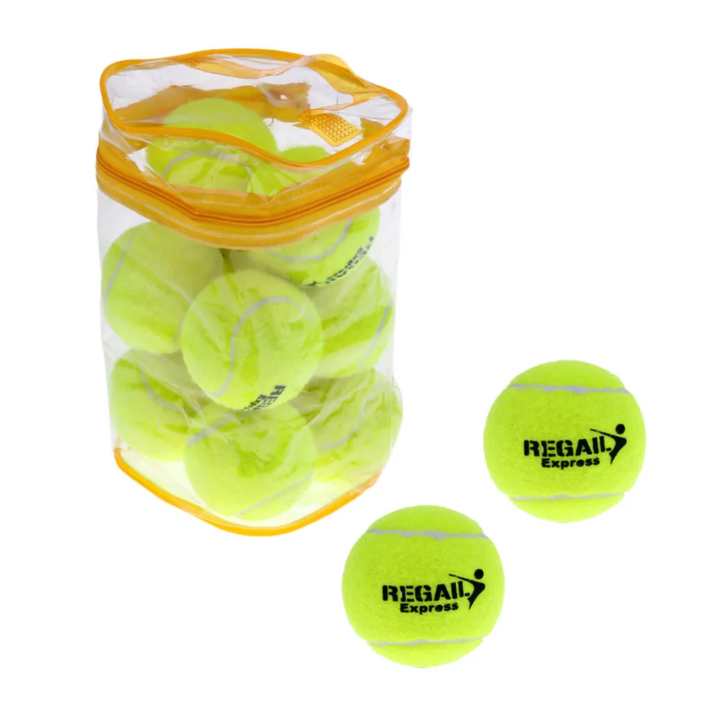 12 Pieces High Elasticity Advanced Training Tennis Balls with Storage Bag Dog Toy Game Balls Great Bounce