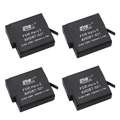 4X B 5 шт. AHDBT-501 AHDBT 501 аккумуляторная батарея с USB зарядным устройством для GoPro Hero 7 6 5 Черная Спортивная камера для Go Pro 7 аксессуары для экшн-камеры - Цвет: 4X B