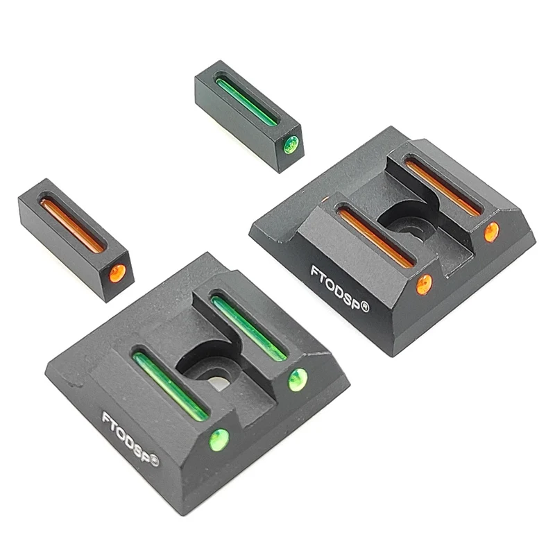 FTODSP Тактический волоконно-оптический 3-точечный передний и задний прицел для