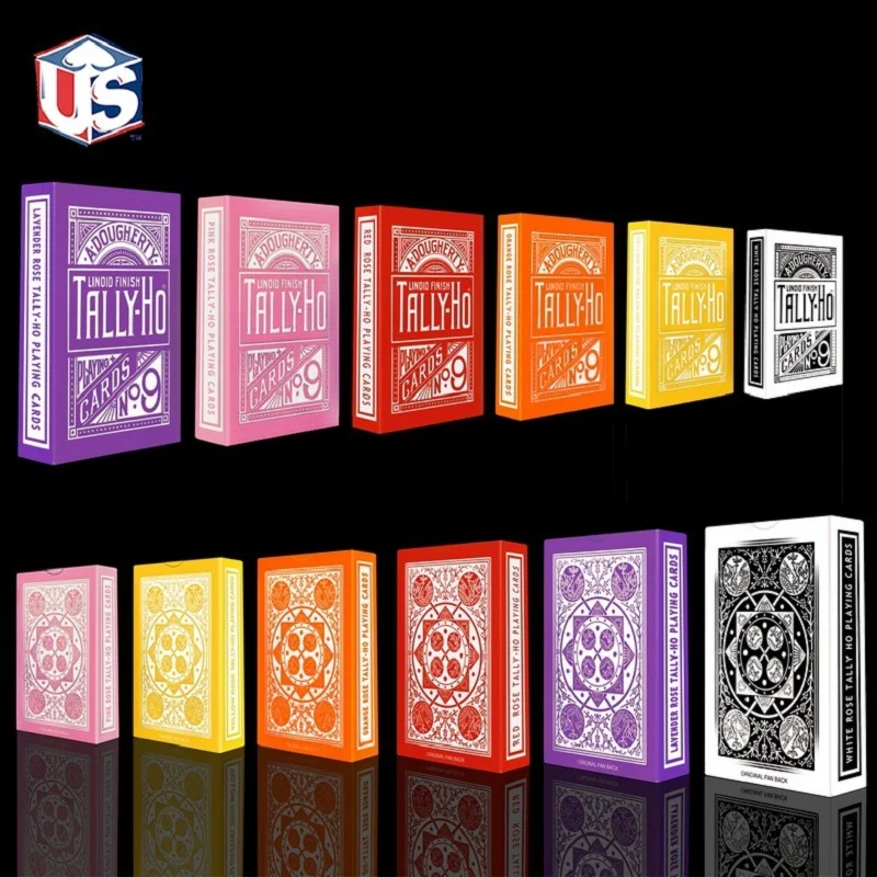 Tally Ho Reverse Rose игральные карты Fan Back красочная колода от Ellusionist творческие волшебные