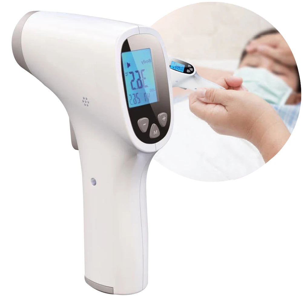 

Accurate Battery Powered Handheld Backlight Portable Non Contact ABS Instant Readings Infrared Forehead Thermometer LCD Digital