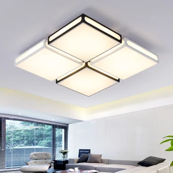 

simple square LED ceiling lamp bedroom light atmosphere living room hotel decorated led ceiling light ZL205