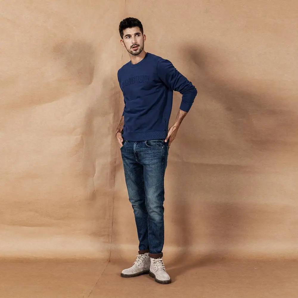 Najtaniej SIMWOOD 2019 jesień zima nowe dżinsy mężczyzn mody zgrywanie wysokiej jakości plus rozmiar odzież marki spodnie jeansowe 190361