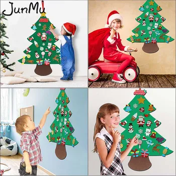 

DIY Glittery Felt Christmas Tree Children's Handmade Christmas Tree Product Wall Hanging Decorations Christmas Tree Child Gift