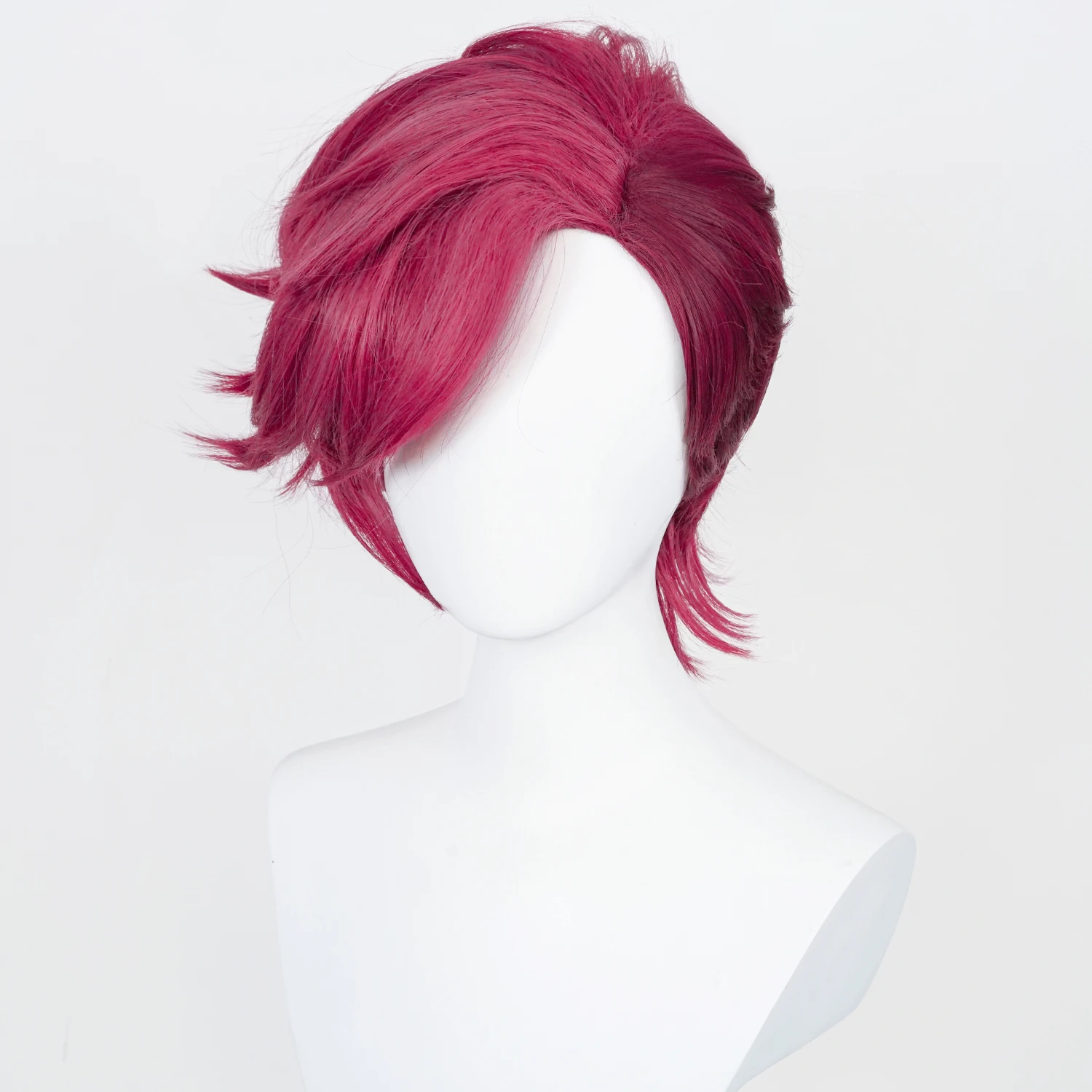 Game LOL Arcane Vi Cosplay Wig VI Deep Rose 30cm Short Heat Resistant Synthetic Hair Role Play Wigs ladies halloween costumes Cosplay Costumes