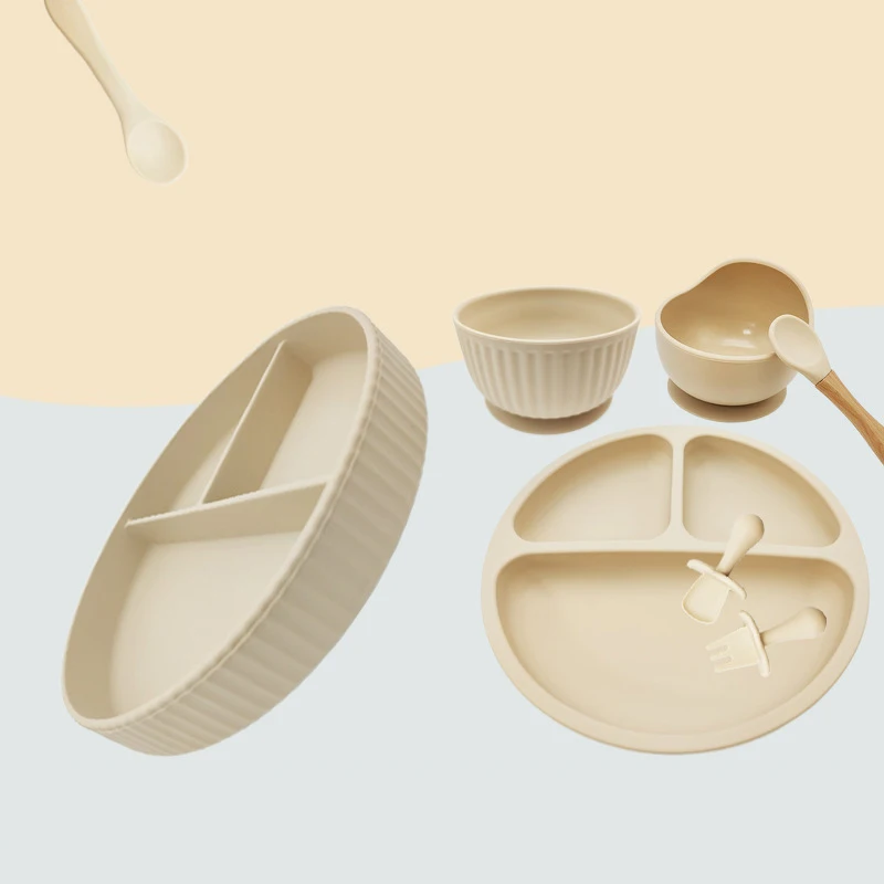 Детская посуда силиконовые тарелки для еды детские товары коробка конфет