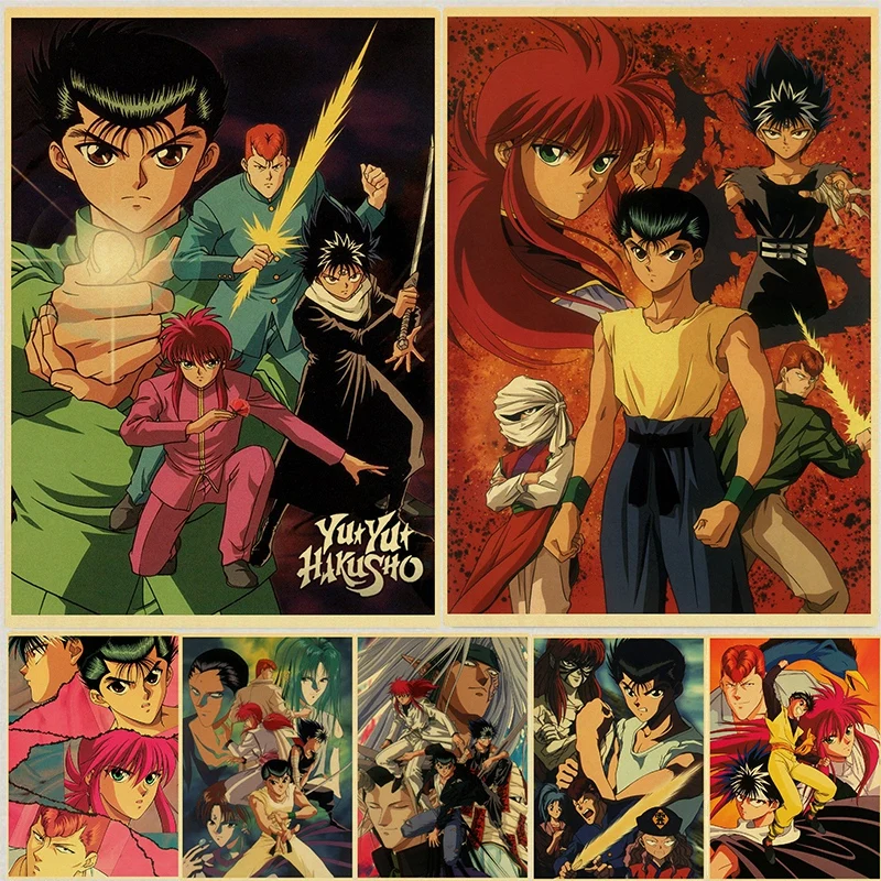 Плакат-рамка из японского аниме YuYu Hakusho постер для украшения дома спальни
